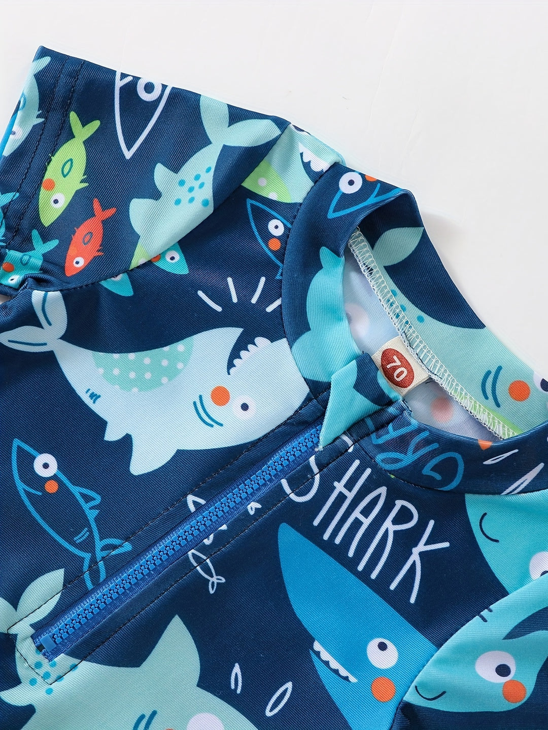 Toddler Boys Shark Swimsuit: Stretchy Beachwear