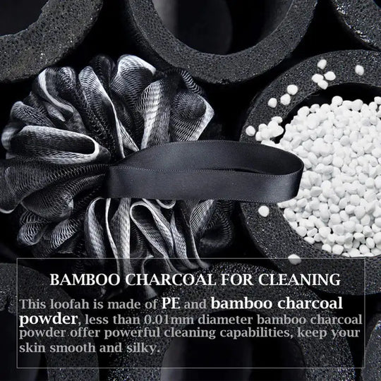 Bamboo Charcoal Bath Ball & Loofah - Spa Experience