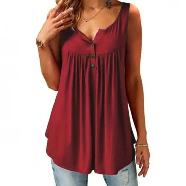 Solid Color Casual Tank Tops for Women