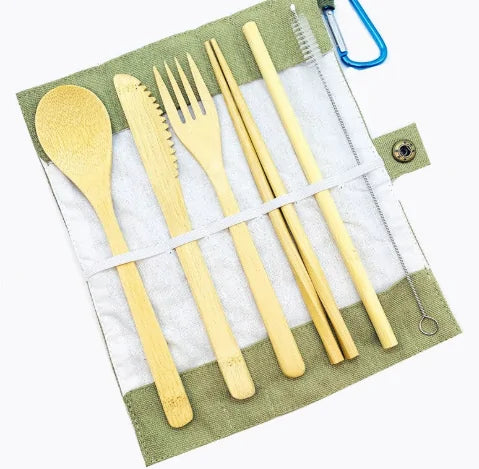 Portable Eco-Friendly Bamboo Cutlery Set - Sustainable Choice