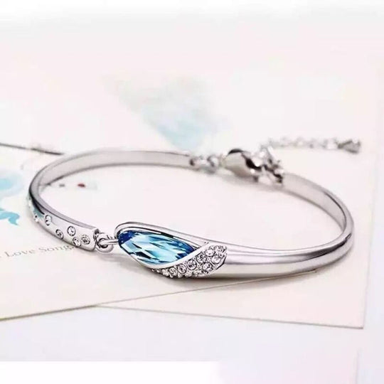 High quality blue crystal zircon retro simple