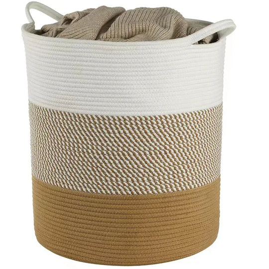 Thick Cotton Rope Laundry Bucket – Durable & Stylish