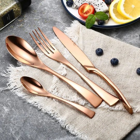 Modern Stainless Steel Cutlery Set - Sleek & Stylish