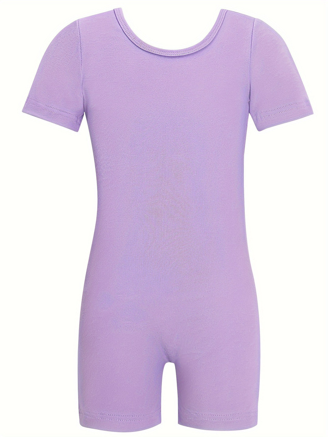 Comfy Crew Neck Gymnastics Romper for Kids