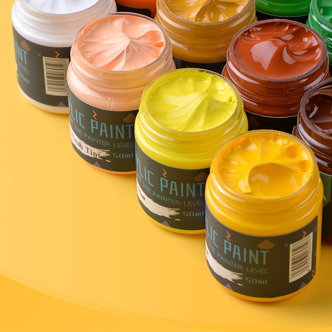 Non-Toxic Acrylic Paint Set - Vibrant Colors