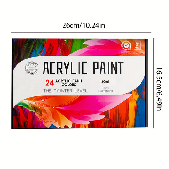 Non-Toxic Acrylic Paint Set - Vibrant Colors