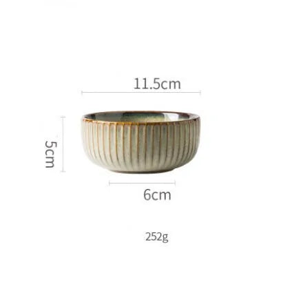 Japanese Ceramic Plates & Rice Bowl Set - Elegant Tableware