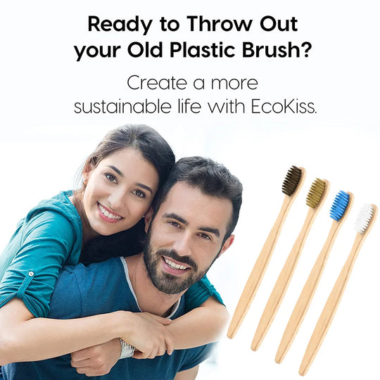 Eco-Friendly Bamboo Toothbrush - Soft Bristles