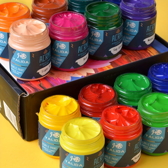 Non-Toxic Acrylic Paint Set - Vibrant Colors