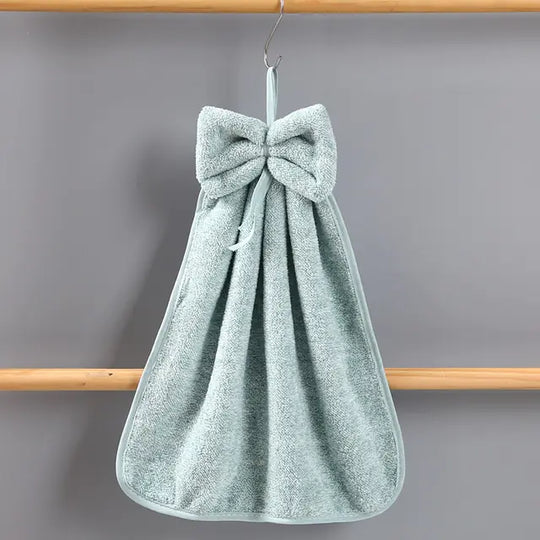 Microfiber Quick-Dry Bowknot Hand Towels - Soft & Stylish