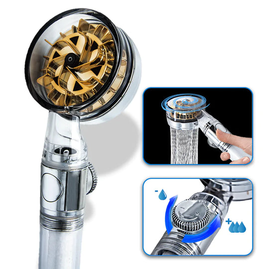 Turbocharged Handheld Shower Head - High Pressure, ABS