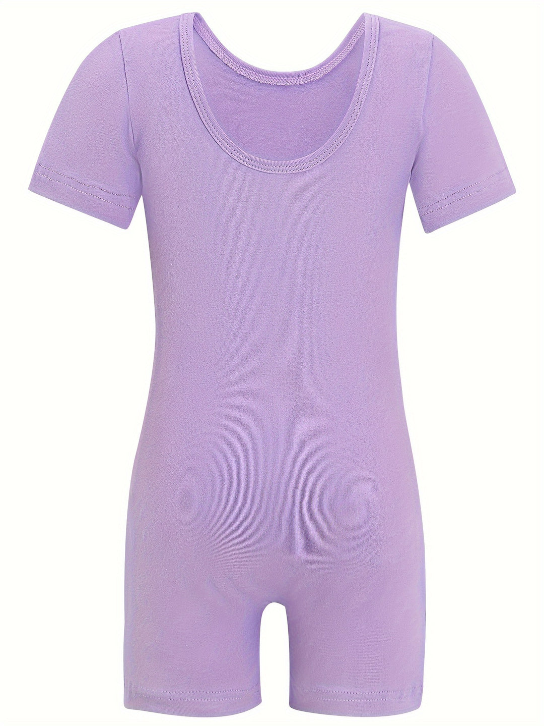 Comfy Crew Neck Gymnastics Romper for Kids