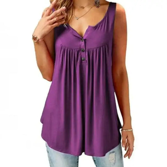 Solid Color Casual Tank Tops for Women