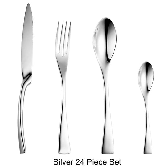 Modern Stainless Steel Cutlery Set - Sleek & Stylish