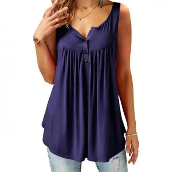 Solid Color Casual Tank Tops for Women