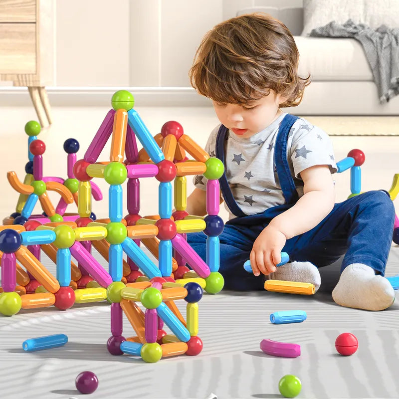 Montessori Magnetic Construction Blocks Set - Educational Toys for Kids