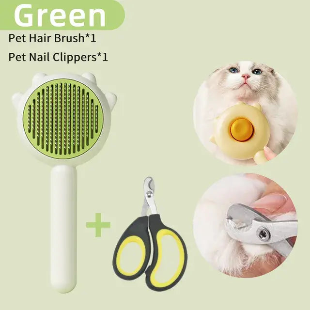 Pet Grooming Kit with Massage Comb for Easy Care