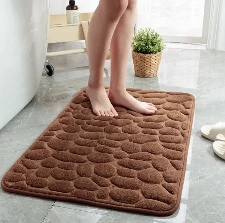 Non-Slip Embossed Bathroom Mat for Safety & Comfort