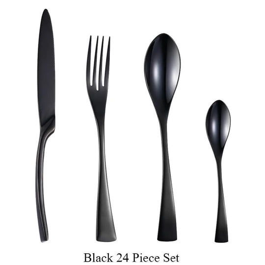 Modern Stainless Steel Cutlery Set - Sleek & Stylish