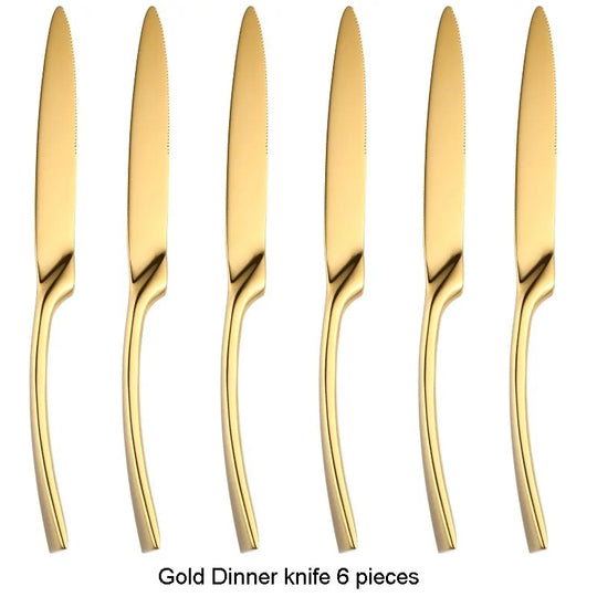 Modern Stainless Steel Cutlery Set - Sleek & Stylish