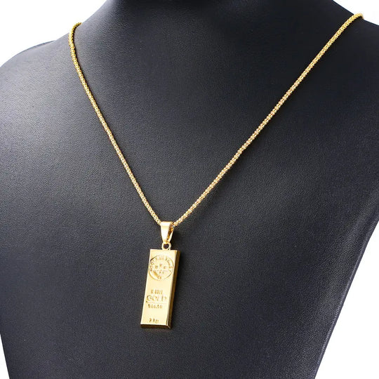 Elegant Gold Color Bar Necklace - Chic Statement Jewelry