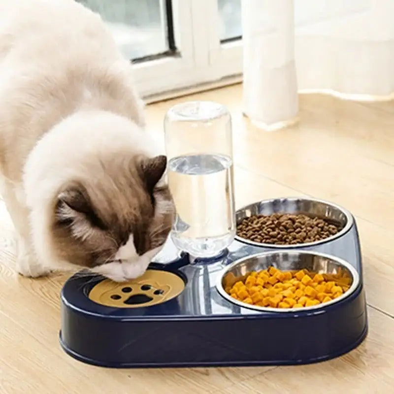 3-in-1 Automatic Pet Food Bowl & Drinking Feeder