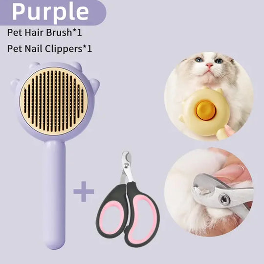 Pet Grooming Kit with Massage Comb for Easy Care