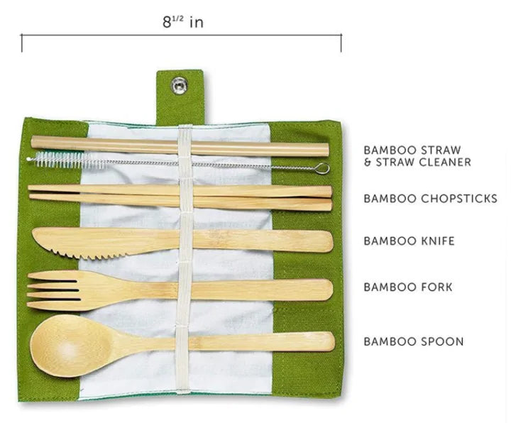 Eco-Friendly Bamboo Travel Cutlery Set - Zero Waste