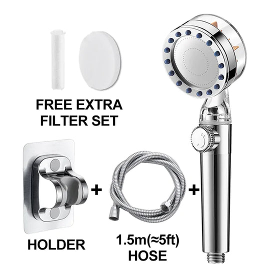 Turbocharged Handheld Shower Head - High Pressure, ABS