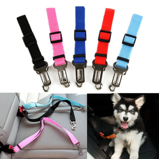 Adjustable Pet Car Seat Belt Harness for Safe Travel