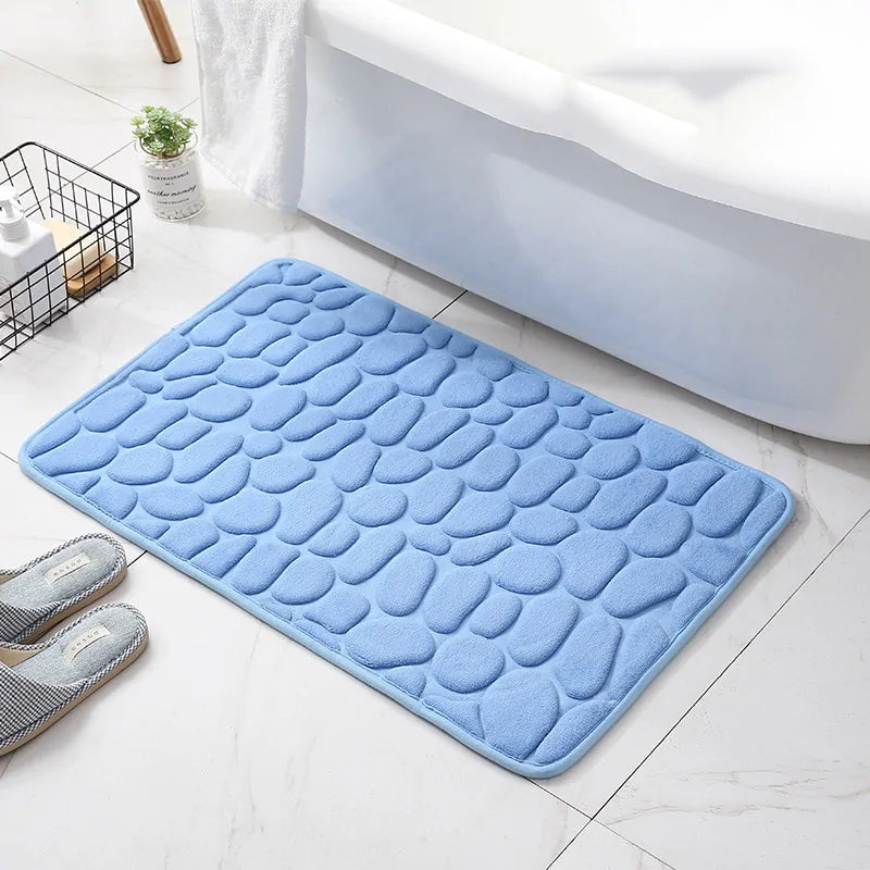 Non-Slip Embossed Bathroom Mat for Safety & Comfort