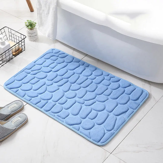 Non-Slip Embossed Bathroom Mat for Safety & Comfort