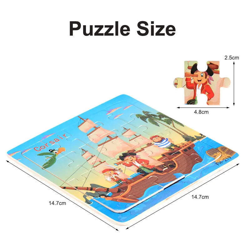 Montessori 3D Puzzle - Early Learning Toys for Children - 20 Piece