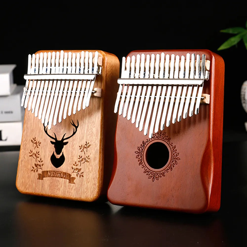 Kalimba 17 Keys Mahogany Thumb Piano - Musical Gift for Kids