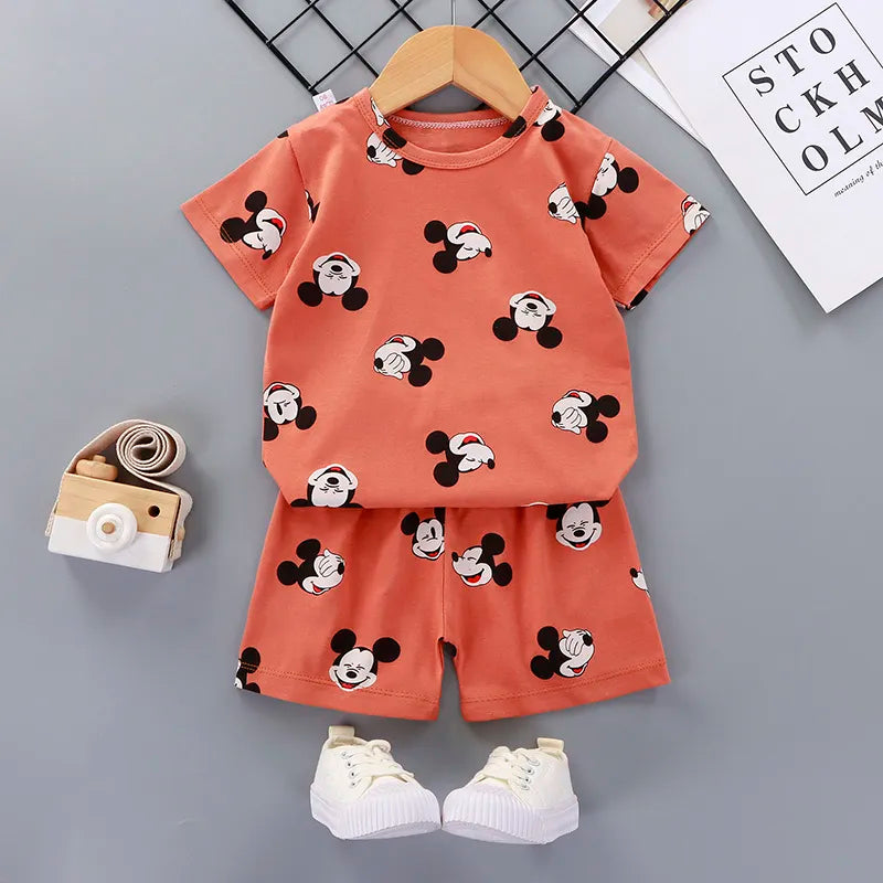Summer Baby Boy Clothes Set - Short Sleeve Newborn 2-Piece Leisure Toddler Outfit