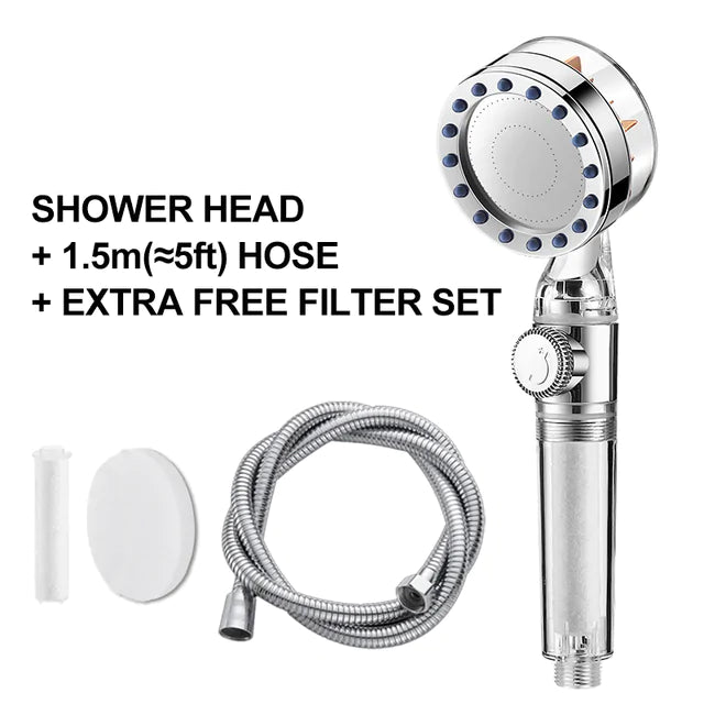 Turbocharged Handheld Shower Head - High Pressure, ABS