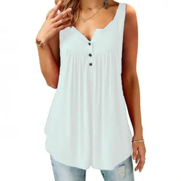 Solid Color Casual Tank Tops for Women