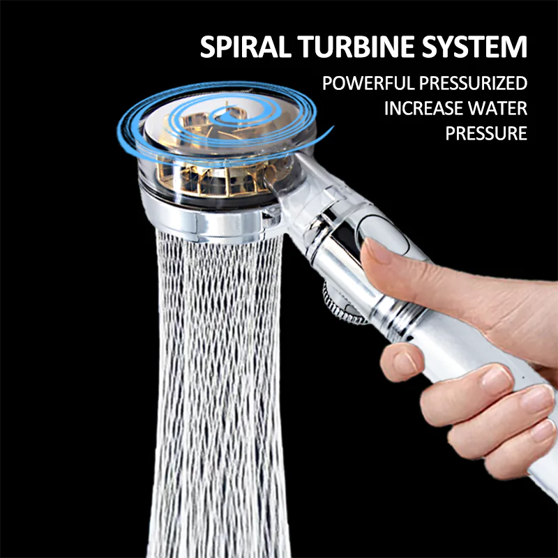 Turbocharged Handheld Shower Head - High Pressure, ABS