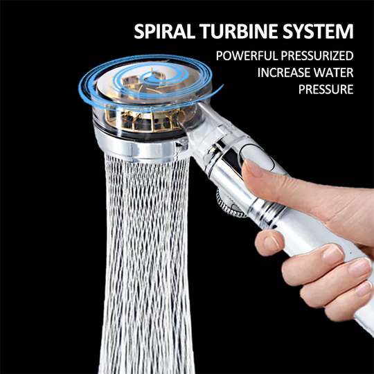 Turbocharged Handheld Shower Head - High Pressure, ABS