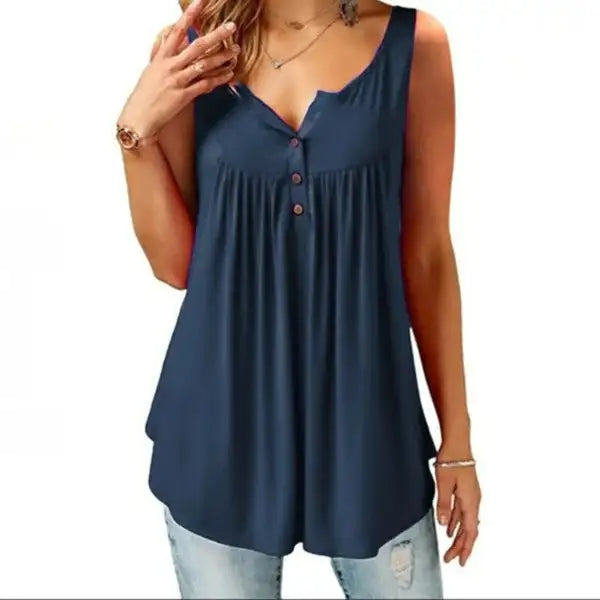 Solid Color Casual Tank Tops for Women