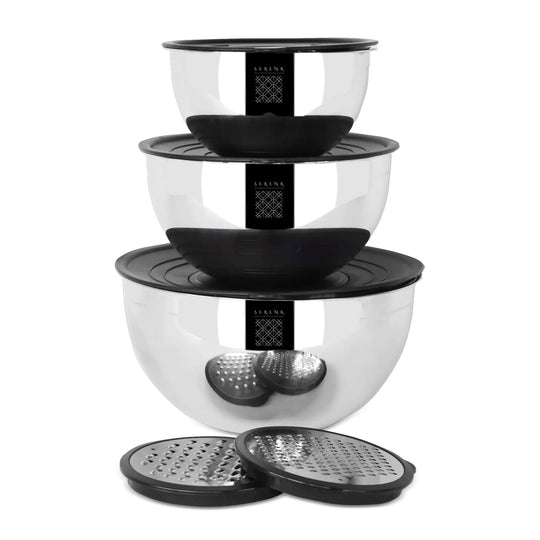 Serenk 9-Piece Stainless Steel Mixing Bowl Set