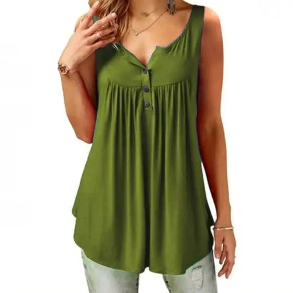 Solid Color Casual Tank Tops for Women