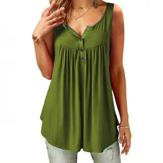 Solid Color Casual Tank Tops for Women