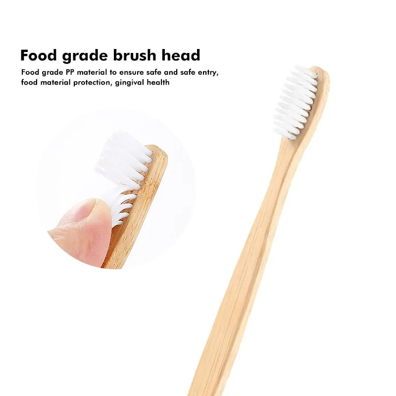 Eco-Friendly Bamboo Toothbrush - Soft Bristles