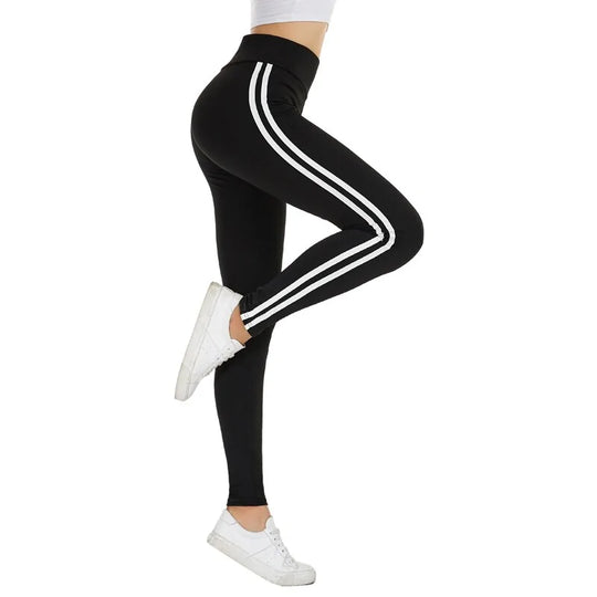 Women’s Skinny Leggings with White Side Stripes