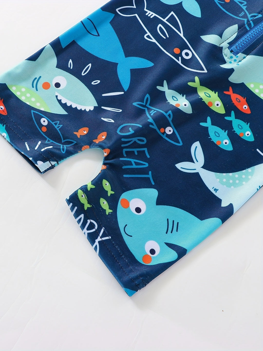 Toddler Boys Shark Swimsuit: Stretchy Beachwear