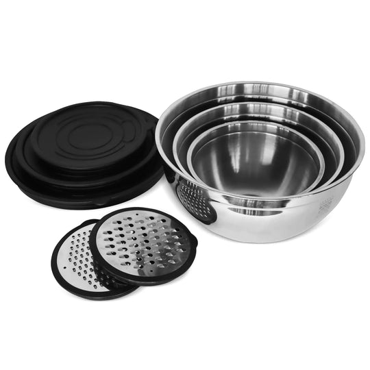 Serenk 9-Piece Stainless Steel Mixing Bowl Set