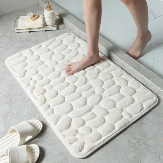 Non-Slip Embossed Bathroom Mat for Safety & Comfort