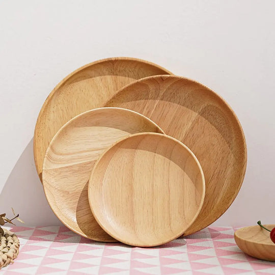 Natural Wood Serving Plate - Elegant & Eco-Friendly Design