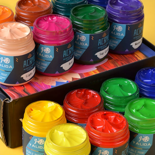 Non-Toxic Acrylic Paint Set - Vibrant Colors